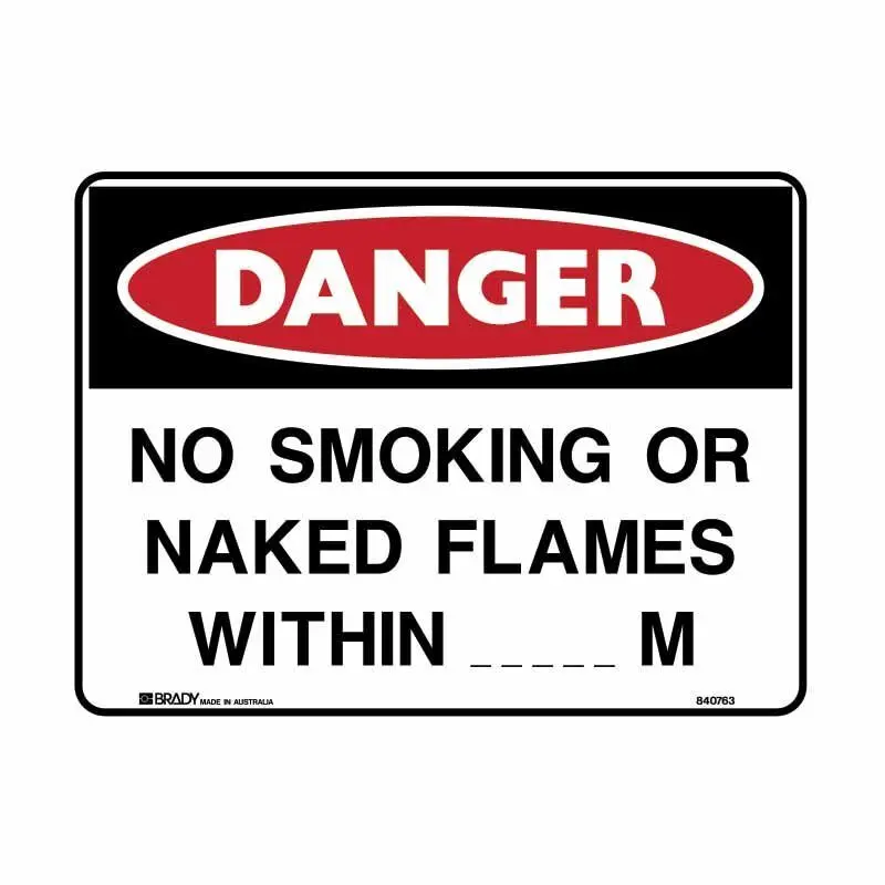 Brady Danger Sign - No Smoking Or Naked Flames Within