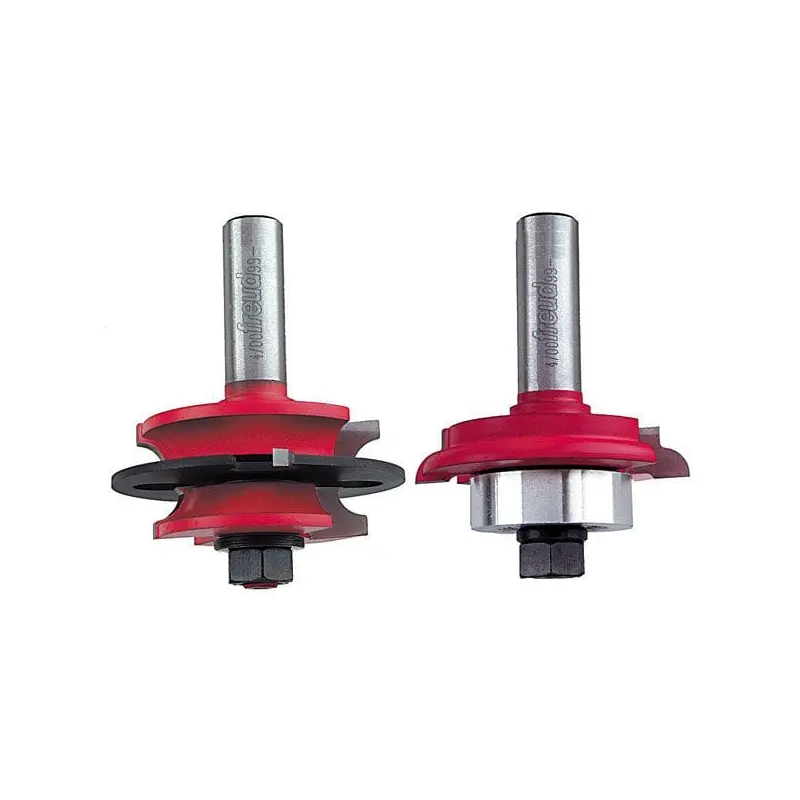 99-281 Recoverable Bead Glass Door Router Router Bit Set Ogee 1/2" Shank