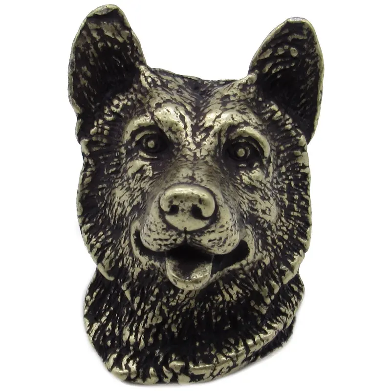 Siberian Husky Knob Brass Oxide