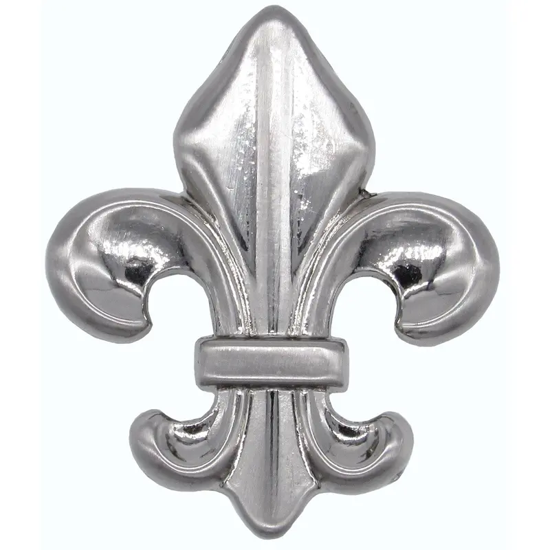 Fleur De Lis Knob Satin Nickel