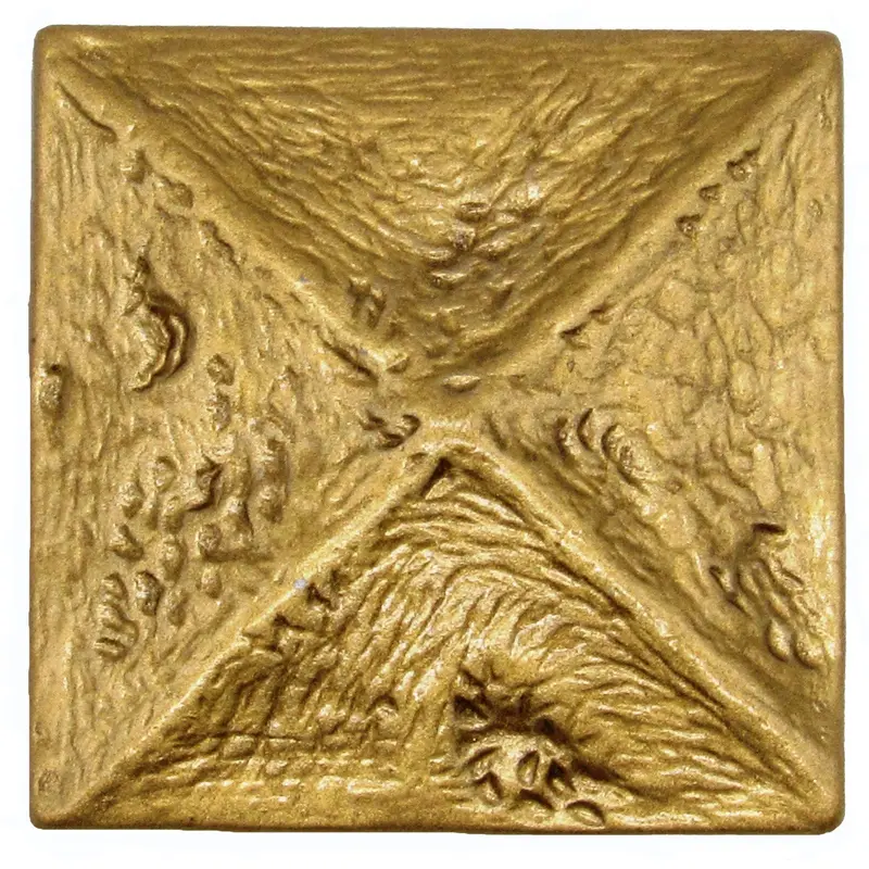Rustic Pyramid Knob Lux Gold