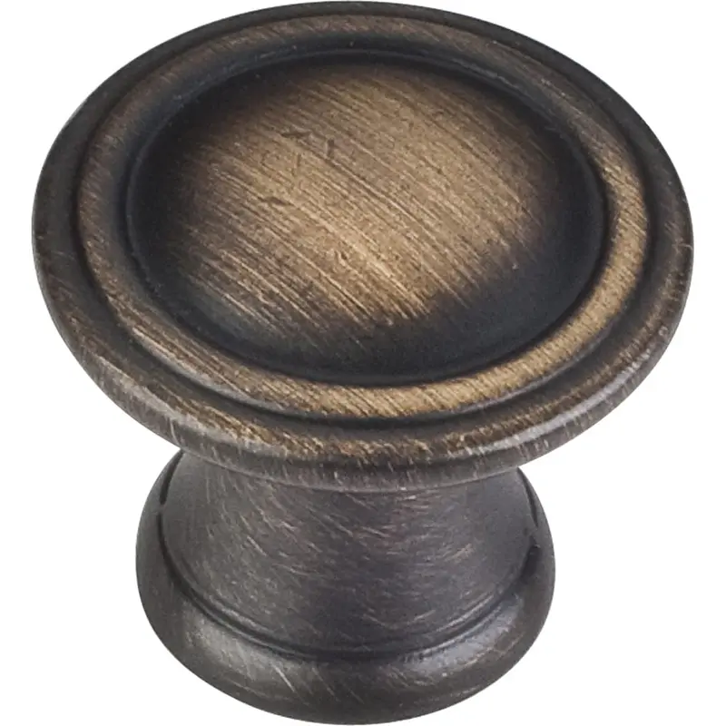 Cordova Knob, 1-3/16" Dia.,  Antique Brushed Satin Brass