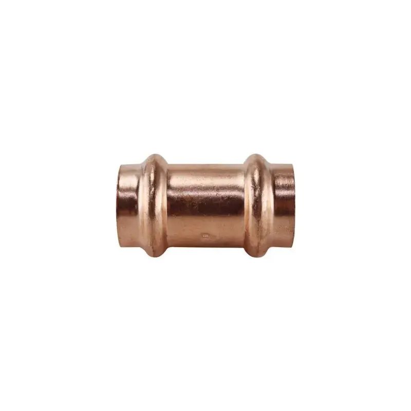 3/4 in. x 3/4 in. Copper Press x Press Pressure Coupling with Dimple Stop