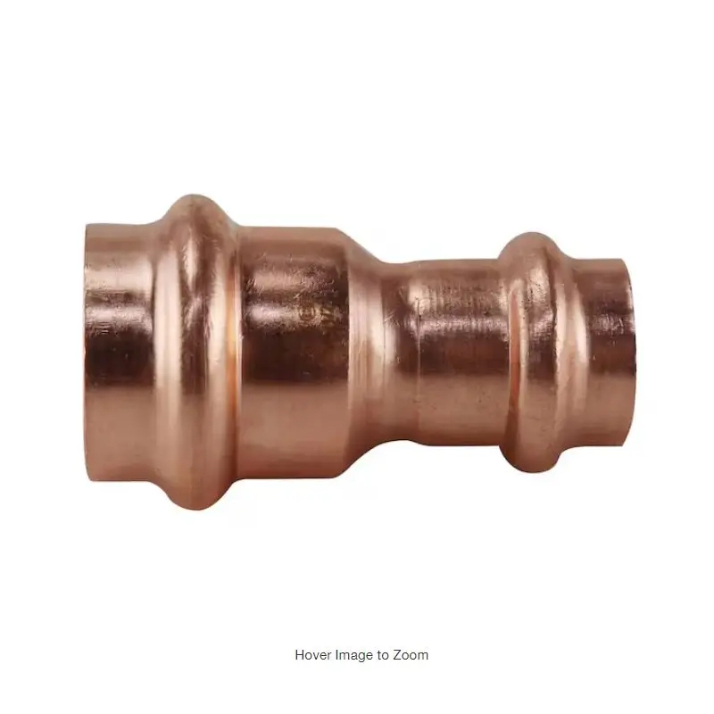 3/4 in. x 1/2 in. Copper Press x Press Reducing Coupling with Dimple Stop