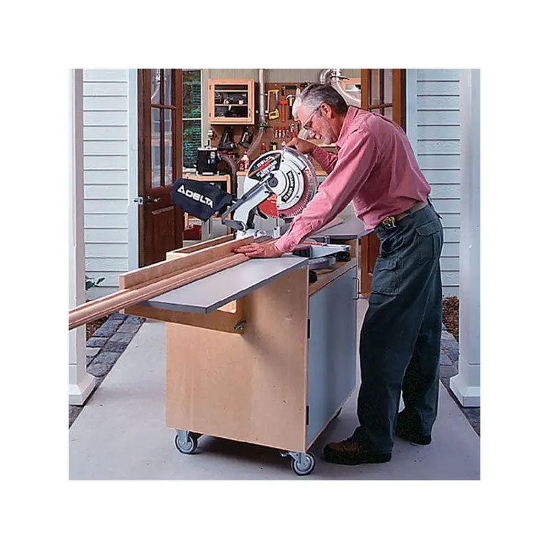 Woodworking Project Paper Plan to Build Mobile Mitersaw Center