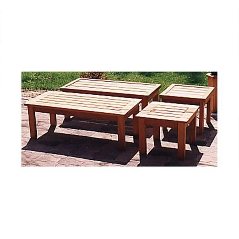 Woodworking Project Paper Plan to Build Patio Coffee Table and End Table
