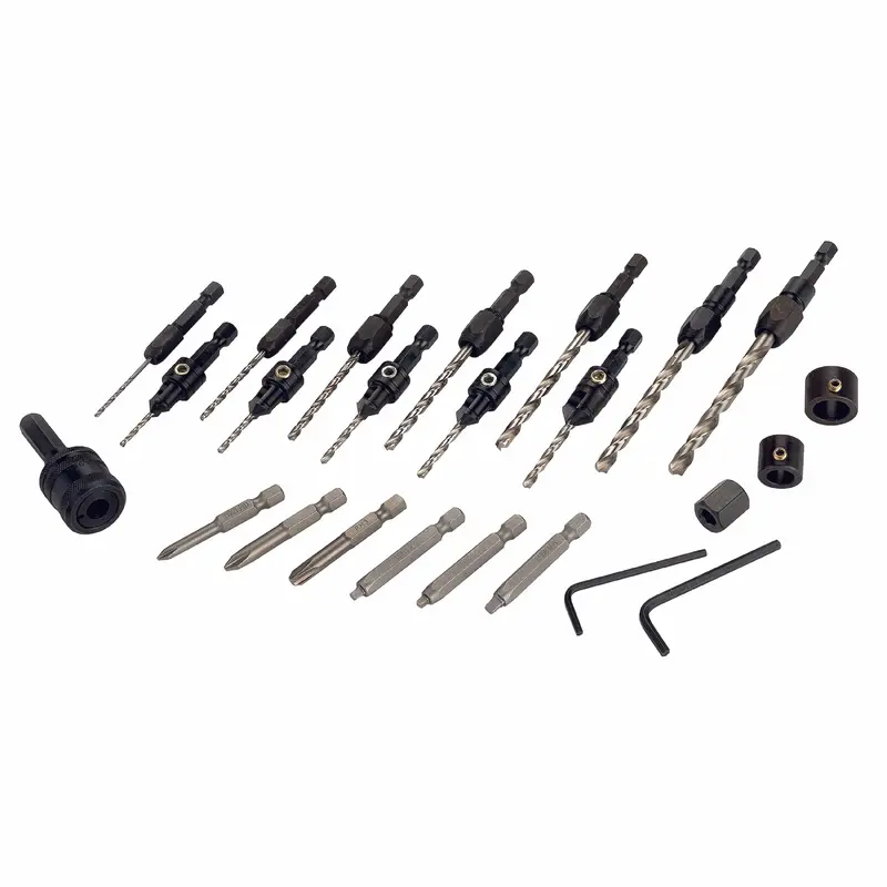 Countersink Drill and Driver Bit Set - 25 Piece