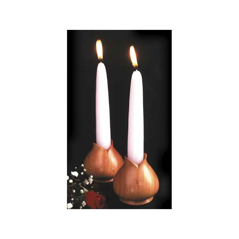 Woodworking Project Paper Plan to Build Turned Candleholders