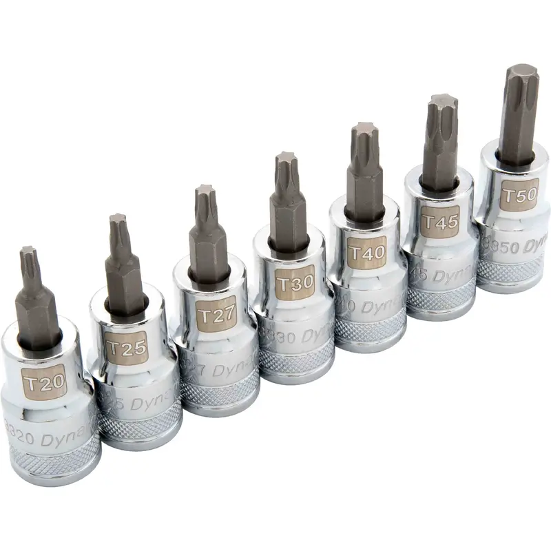 1/2" Drive 7pc Standard Torx Socket Set -  T20 - T50