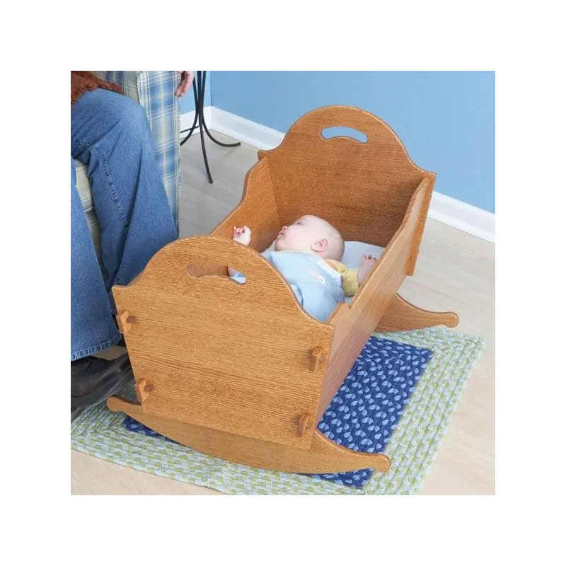 Woodworking Project Paper Plan to Build Heirloom Cradle with Storage Box