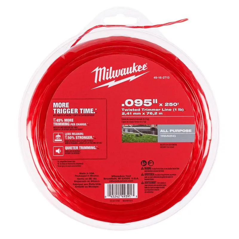 Milwaukee .095" x 250 (1 lb.) Twisted Trimmer Line