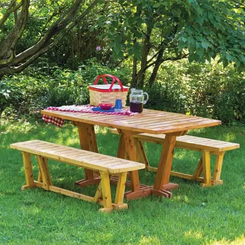 Outdoor Table & Benches - Paper Plan