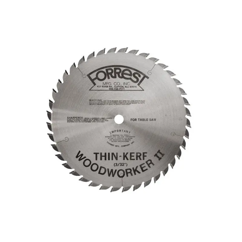 Woodworker II Thin Kerf Saw Blade - 10" x 5/8" Bore x 40T - ATB
