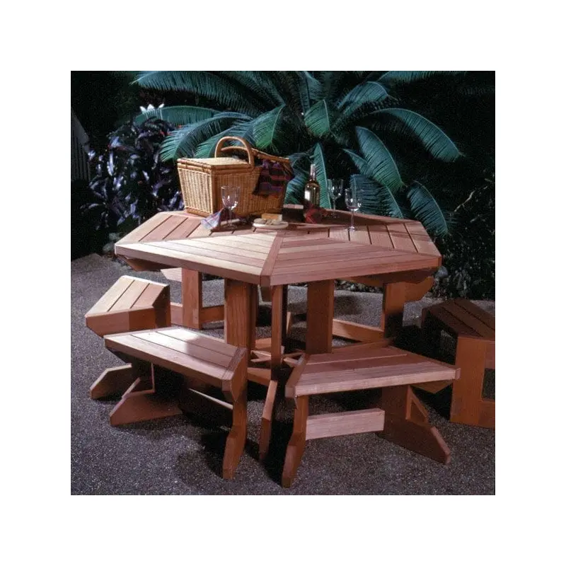 Woodworking Project Paper Plan to Build Picnic Table & Benches