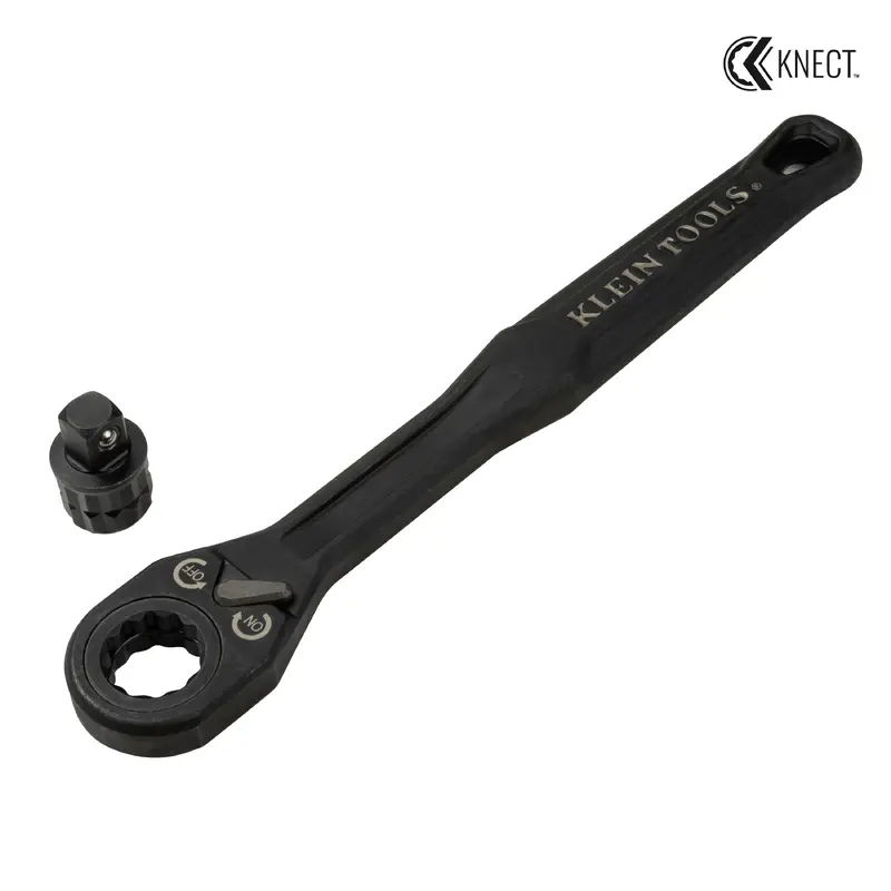 KNECT (M) Pass Through Ratchet and 3/8-Inch Drive Socket Adapter Set