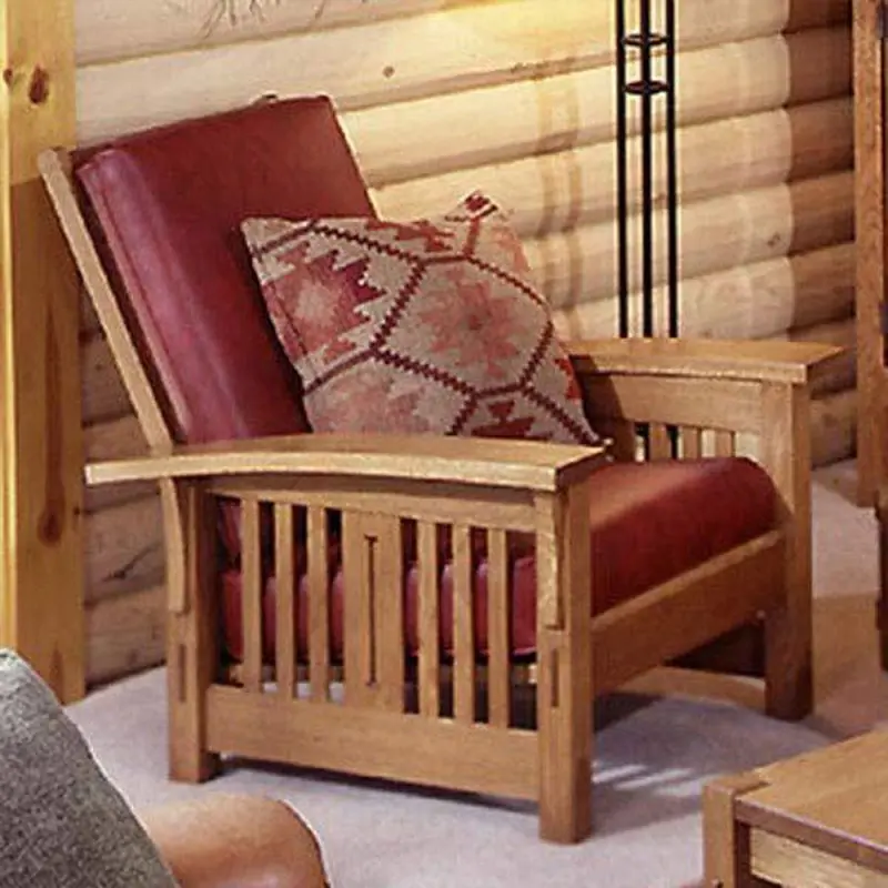 Downloadable Woodworking Project Plan to Build Arts and Crafts Morris Chair