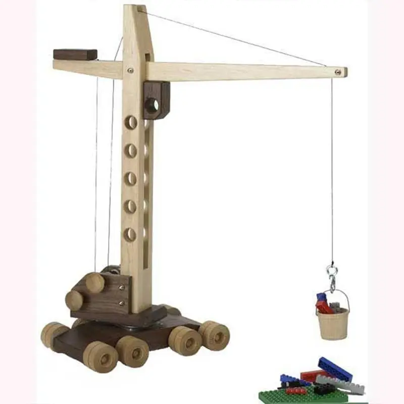 Downloadable Woodworking Project Plan to Build Contractor Grade Mobile Crane Toy