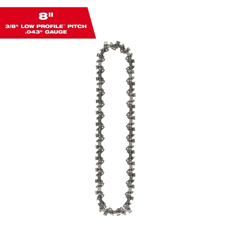 8" 3/8" LOW PROFILE Pitch, .043" Gauge Saw Chain