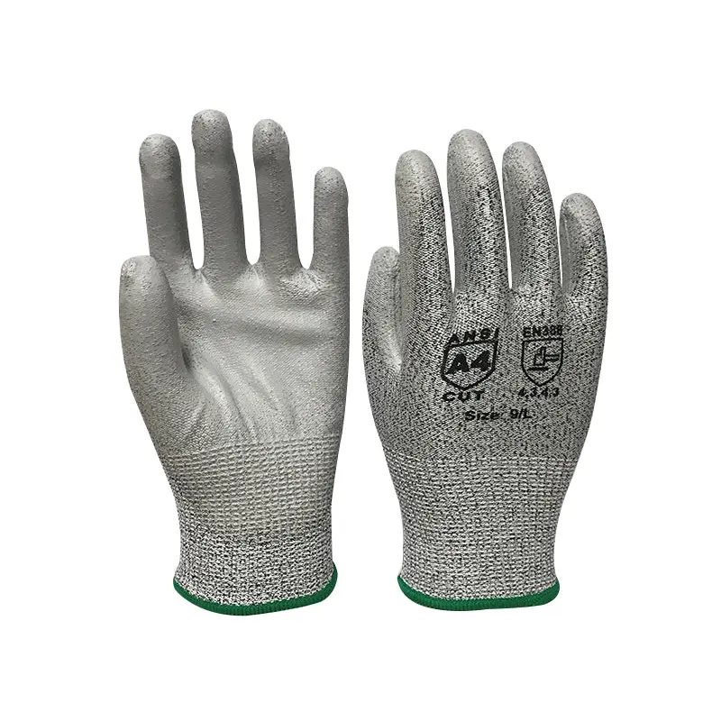 Blended Knit Glove with Polyurethane Palm Coating  Cut Level A4 2XLarge