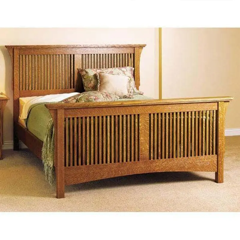 Downloadable Woodworking Project Plan to Build Arts & Crafts Bed