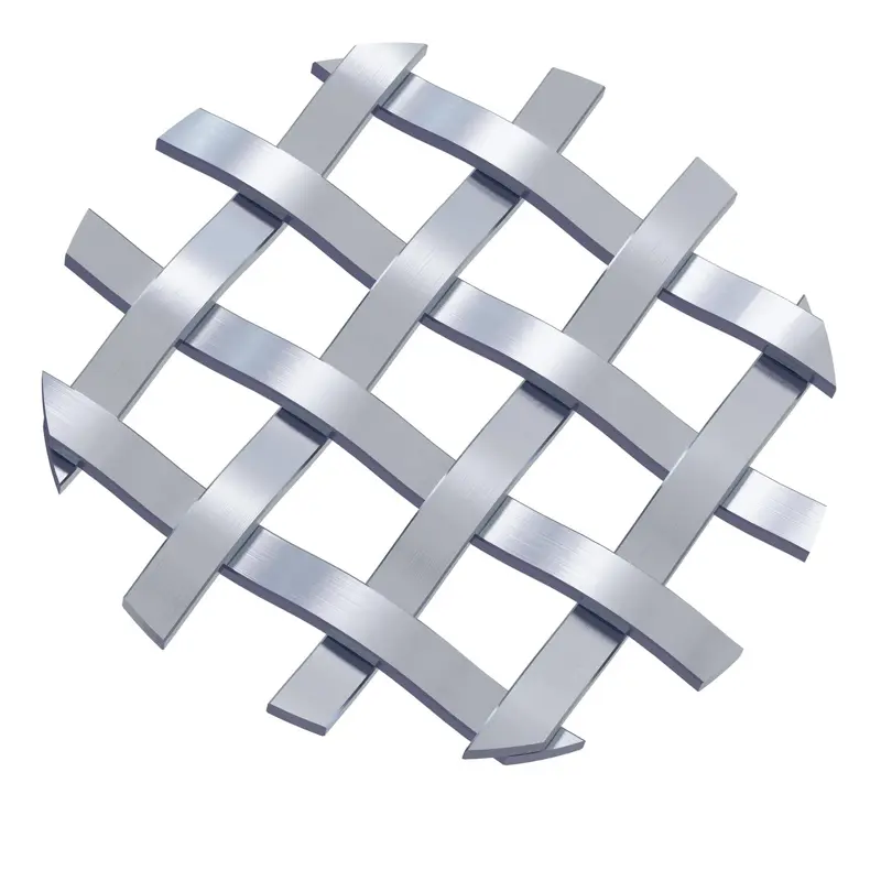 .375'' Single Flat Diamond Decorative Grille - Satin Nickel, 36''W x 48''L Sheet