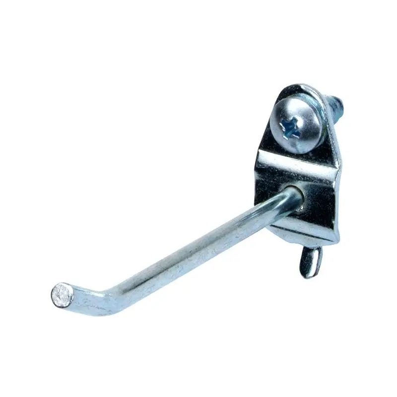DuraHook 2 1/2" Single Rod, 30 Degree Pegboard Hook, 10 Pack