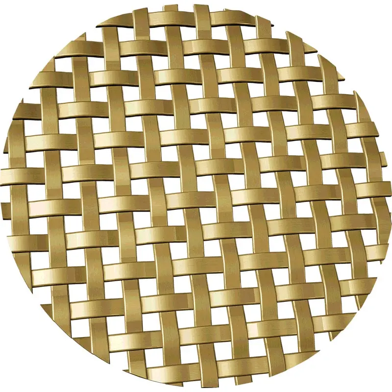 .1875" Flat Square Decorative Grille - Satin Brass, 36" W x 48" L Sheet