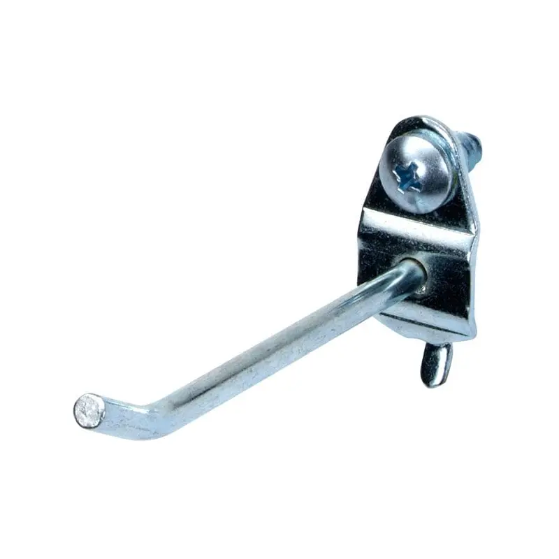 DuraHook 4" Single Rod, 30 Degree Pegboard Hook, 10 Pack