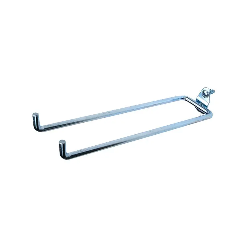 DuraHook 8 1/4"Double Rod, 80 Degree Pegboard Hook, 5 Pack