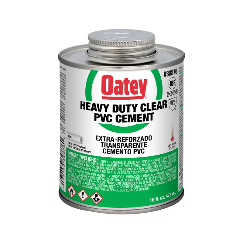 Oatey Heavy Duty Clear PVC Cement 16oz.