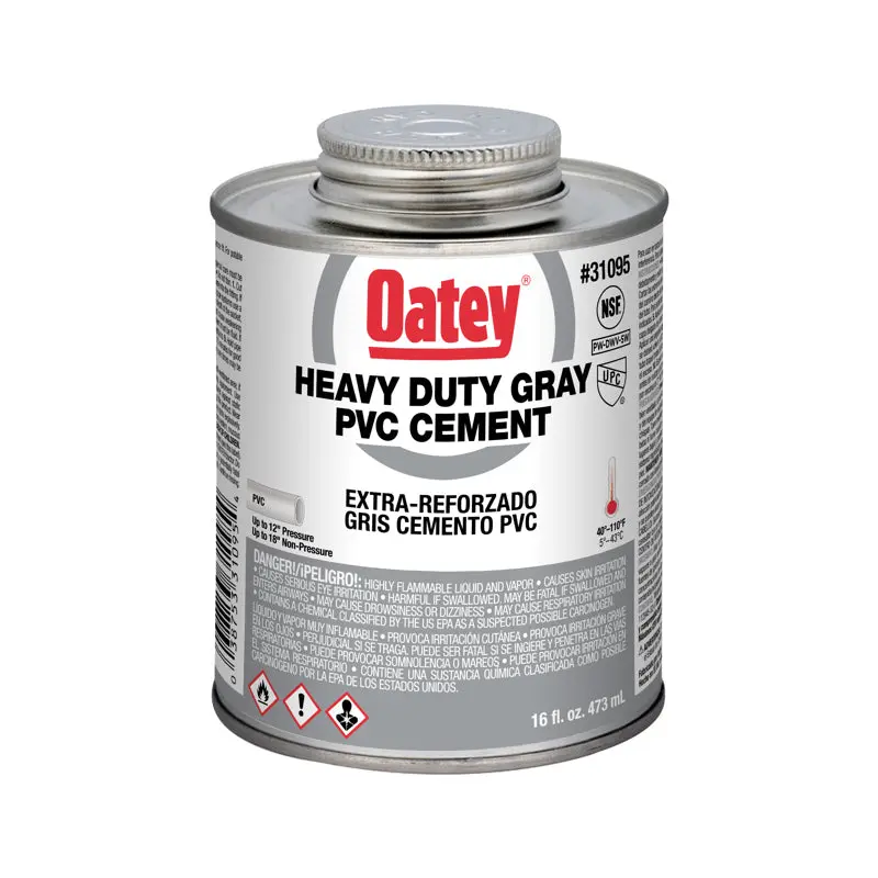 Oatey Heavy Duty Gray PVC Cement 16oz.