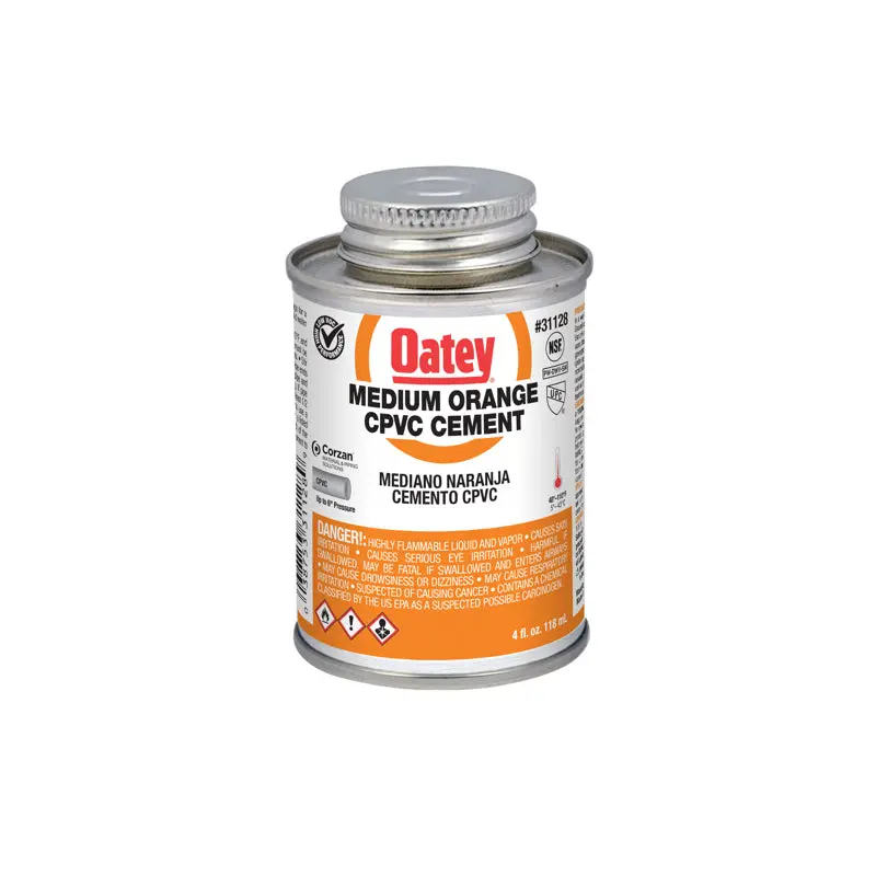 Oatey Medium Orange CPVC Cement 4oz