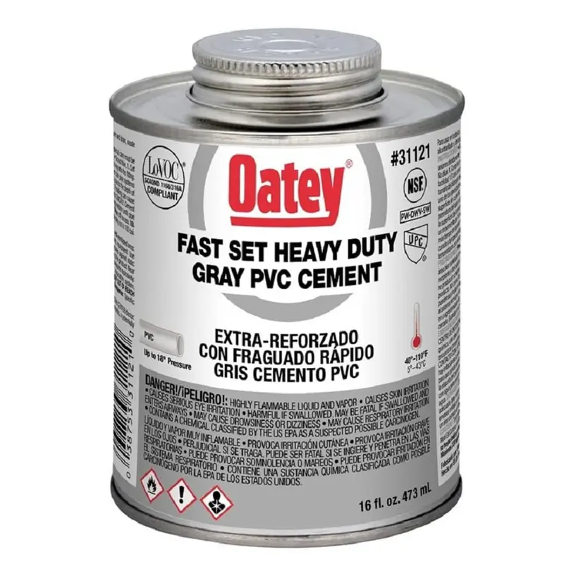 Oatey Fast Set Heavy Duty Gray PVC Cement
