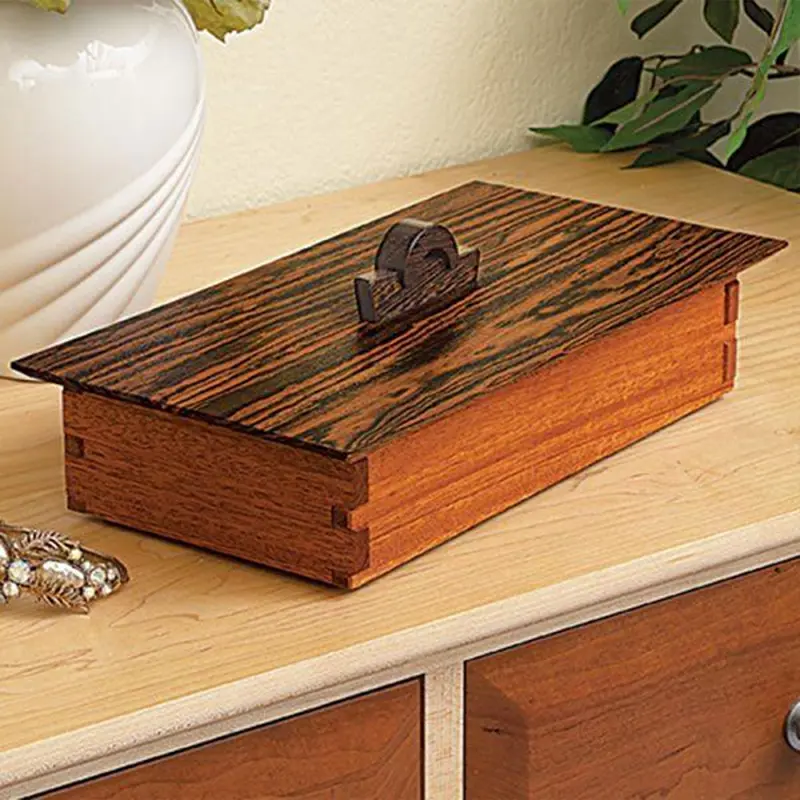 Downloadable Woodworking Project Plan to Build Tabletop Treasure Box