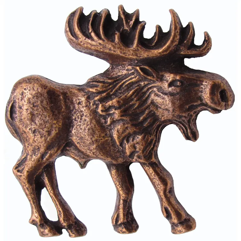 Walking Moose Pull, Right, Antique Copper, Model 183AC