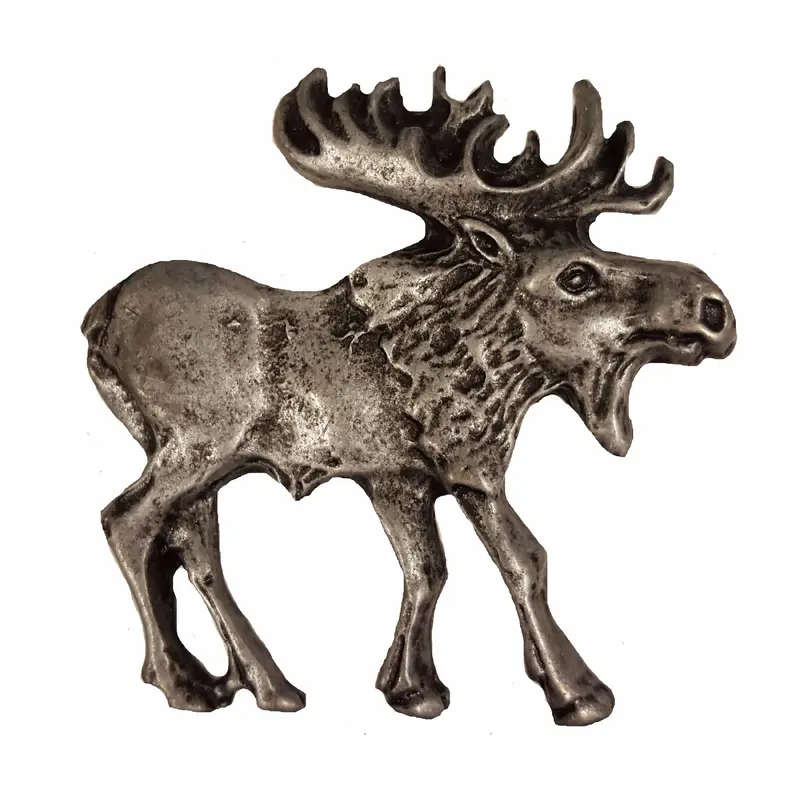 Walking Moose Pull, Right, Pewter, Model 183P