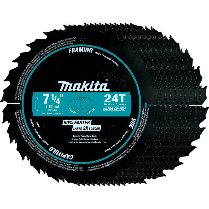 7-1/4" 24T BLACK FRAMING BLADE,