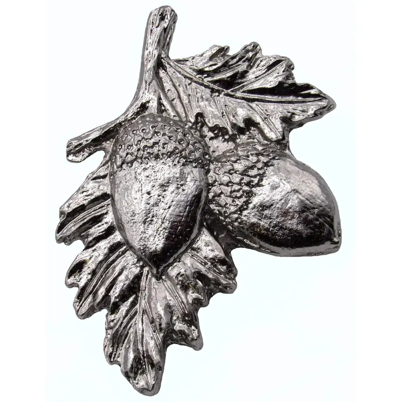 Acorns on Branch Pull, Nickel, Model 300N