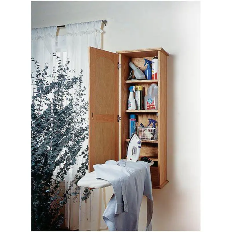 Downloadable Woodworking Project Plan to Build Ironing-Board Hideaway
