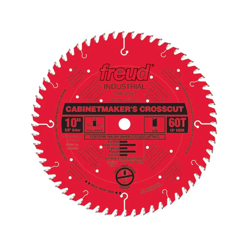 LU73R010 Cabinetmaker's Crosscut Saw Blade 10" x 5/8" bore x 60 Tooth Hi-ATB