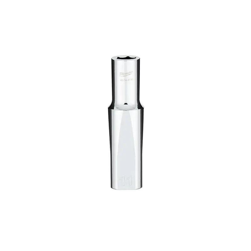 1/2 in. Drive 11MM Metric 6-Point Deep Socket with FOUR FLAT Sides