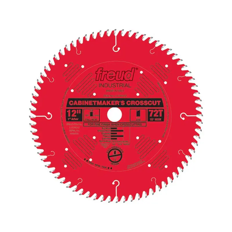 LU73R012 Cabinetmaker's Crosscut Saw Blade 12" x 1" bore x 72 Tooth Hi-ATB