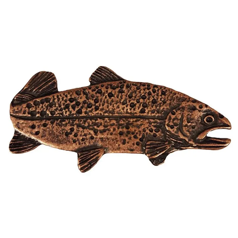 2" Long Trout Pull Right Facing, Antique Copper, Model 095AC