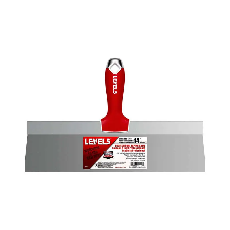 14" Stainless Steel Taping Knife w/ Soft Grip Handle