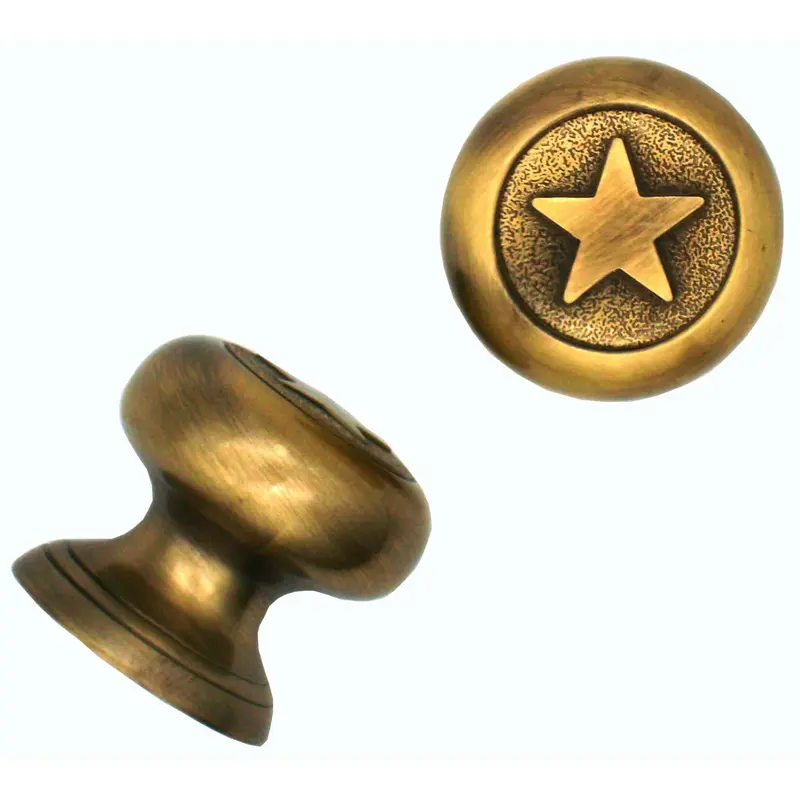 Raised Star Knob, Brass Oxide