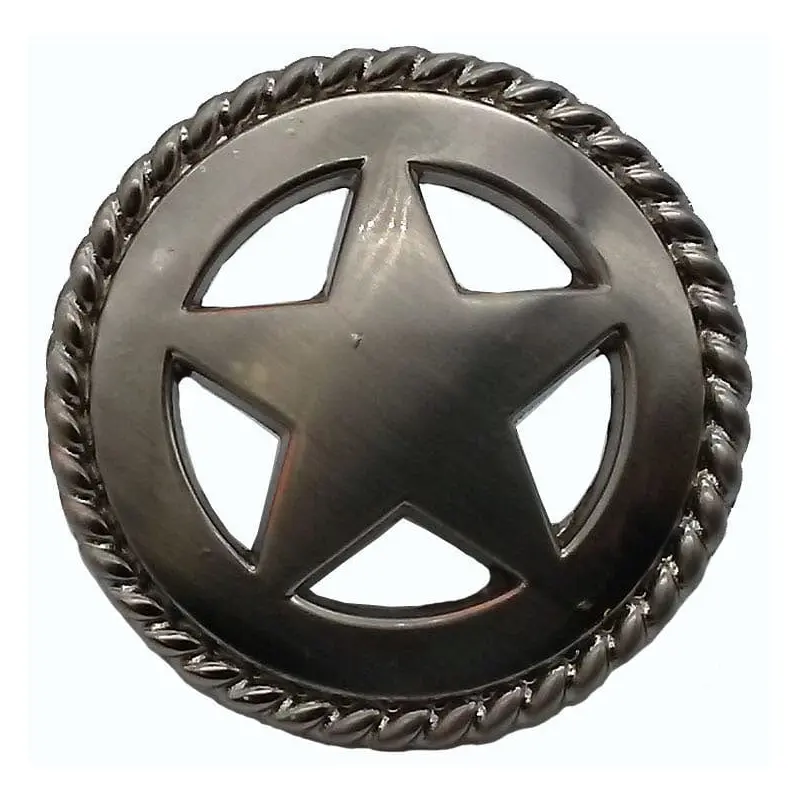 Star with Roped Edge, Satin Nickel