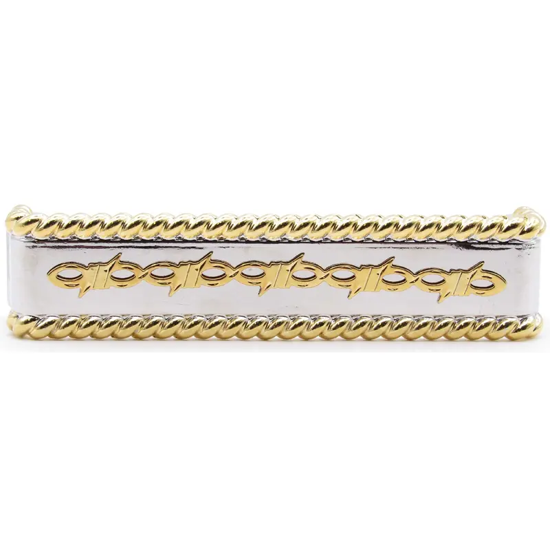 Barbed Wire with Roped Edge Pull, Nickel/Gold