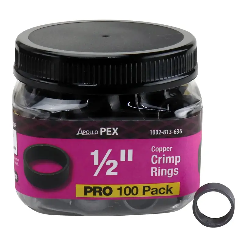 1/2 in. Stainless Steel PEX-B Barb Pinch Clamp Jar (100-Pack)