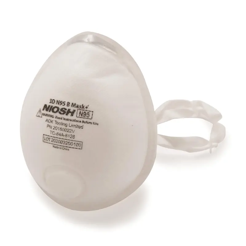 N95 3D+ Valved Mask with 360-Degree Silicone Seal - Large