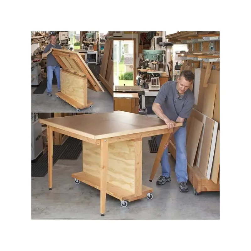 Woodworking Project Paper Plan to Build Fold-Flat 3-in-1 Workbench
